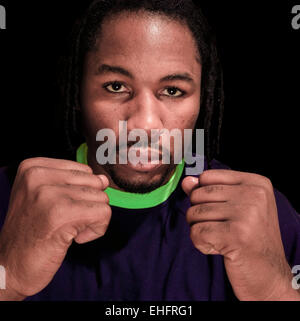 Las Vegas, NV - 07 décembre : Lennox Lewis au Cesar's palace de las vegas Nevada le 07 décembre, 1997. Banque D'Images