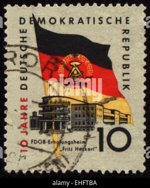 Rda - circa 1959 : timbre imprimé en RDA (Allemagne de l'Est) Banque D'Images