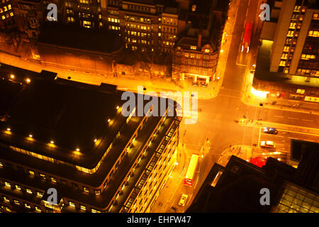 Vue depuis le bar Vertigo au sommet de la Tour 42 dans la ville de Londres. Banque D'Images