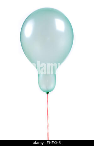 Ballon Vert sur fond blanc Banque D'Images