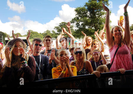 Tout en regardant danser la foule au Big Chill Festival 2008. Banque D'Images