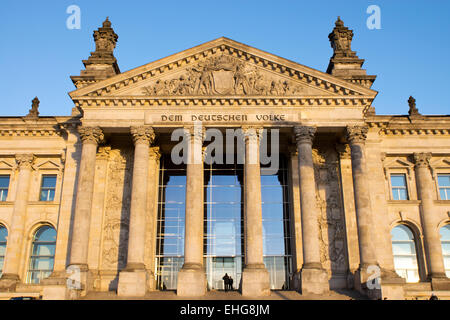 Entrée du palais du Reichstag à Berlin Banque D'Images