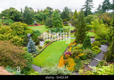 Carrière jardin paysager au Queen Elizabeth Park Arboretum, Vancouver, BC, Canada Banque D'Images