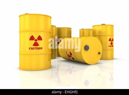 Barils radioactifs Banque D'Images