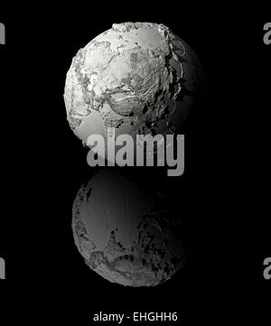 Globe Blanc - Asie Banque D'Images