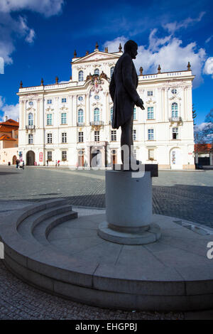 Prague, République tchèque - Mars 4,2015 : Monument de Tomas Garrique Masaryk, le premier président de la Tchécoslovaquie, Banque D'Images