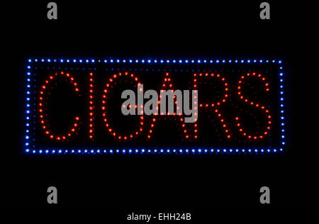 Cigare au néon Banque D'Images