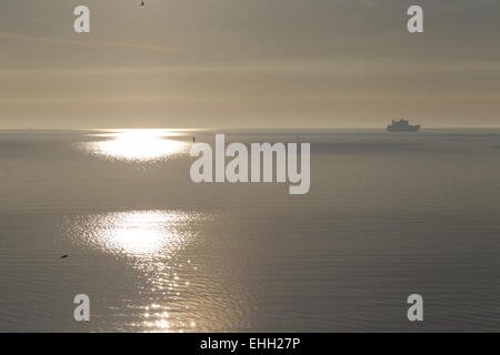 Lever du soleil sur la mer Baltique Banque D'Images