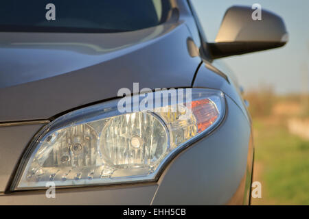 Phare de voiture close-up Banque D'Images
