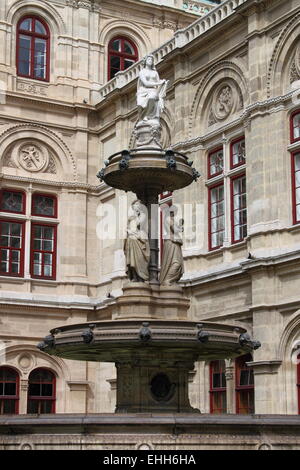 Opéra de Vienne fontaine Banque D'Images