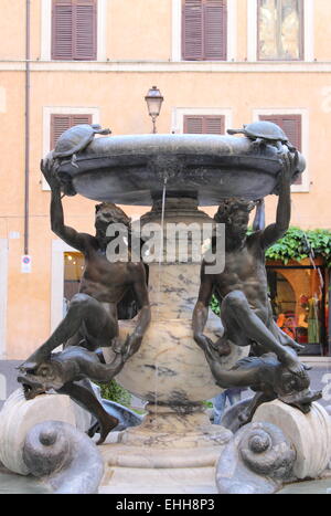 Fontaine des tortues à Rome Banque D'Images