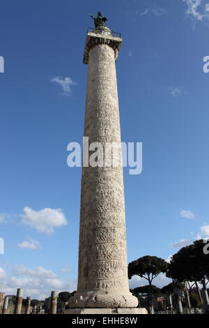 La colonne de Trajan à Rome Banque D'Images