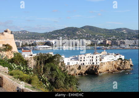 Sa Penya Distric à Ibiza Banque D'Images