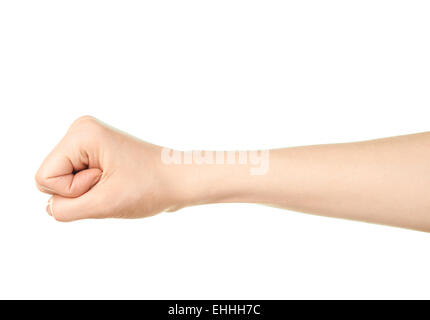 Caucase femelle isolée hand gesture Banque D'Images