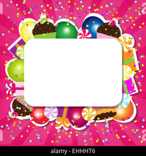 Anniversaire Carte de couleurs Banque D'Images