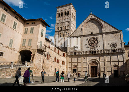 Église de San Rufino, Assise, Pérouse, Ombrie, Italie, Europe Banque D'Images