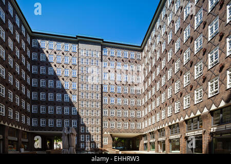 Le bâtiment Sprinkenhof à Hambourg, Allemagne. Banque D'Images