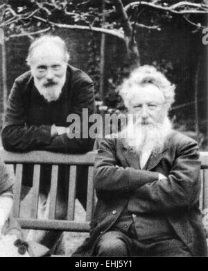 Sir Edward Coley Burne-Jones, gauche avec William Morris Banque D'Images