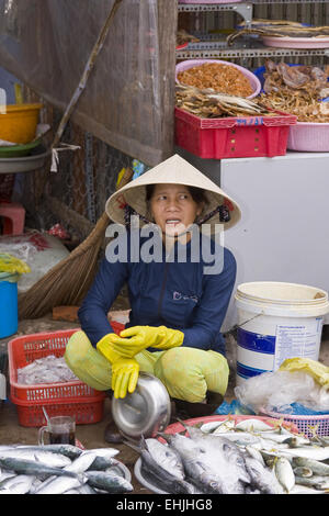 Scène de marché,les poissons,fournisseurs,Phu Quoc, Vietnam,Asie, Banque D'Images