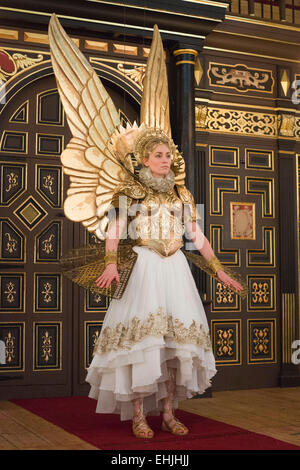 Londres, Royaume-Uni. 14 mars 2015. Photo : Sarah MacRae comme Calantha. Photocall pour la pièce "Le Cœur brisé" par John Ford à la Sam Wanamaker Playhouse, Londres, Royaume-Uni. Le jeu est réalisé par Caroline Steinbeis et se déroule du 12 mars au 18 avril 2015 au Sam Wanamaker Playhouse/Globe Theatre. Banque D'Images