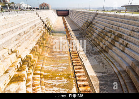 SANTANDER, ESPAGNE - 10 mars 2015 : Gamazo Dock. Il a été construit en 1884 et a été achevé de construire en 1908. Le bâtiment a dam je Banque D'Images