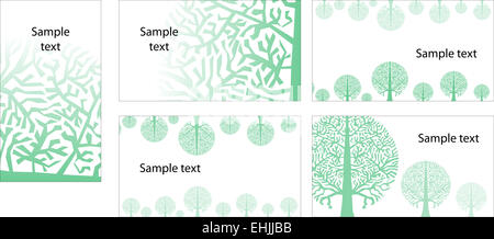 Carte d'affaires de l'entreprise vert Banque D'Images