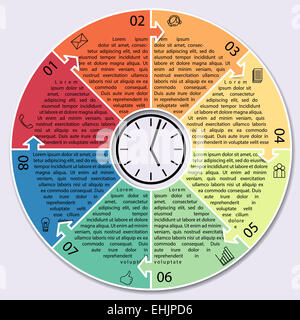 Cercle d'affaires Infographic Vector illustration Banque D'Images