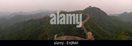 Grande muraille de Chine, Jinshanling Banque D'Images
