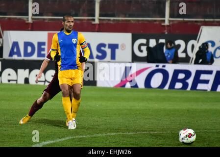 13 mars 2015 : Geraldo Alves # 3 de d en action au cours de la Liga I jeu entre FC Rapid Bucarest ROU et d'ROU à ''Giulesti - Valentin Stanescu'' Stadium, Roumanie ROU. Catalin Soare/www.sportaction.ro Banque D'Images