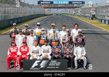 L'Albert Park, Melbourne, Australie. Mar 15, 2015. La photo des conducteurs à l'Australien 2015 Grand Prix de Formule 1 à l'Albert Park, Melbourne, Australie. Bas Sydney/Cal Sport Media/Alamy Live News Banque D'Images