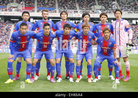 Tokyo, Japon. 13Th Mar, 2015. FCFC Tokyo line-up du groupe de l'équipe /football soccer : 2015 J1 match de championnat entre FC Tokyo 0-0 Yokohama F Marinos à Ajiniomoto Stadium à Tokyo, au Japon . Credit : Yusuke Nakanishi/AFLO SPORT/Alamy Live News Banque D'Images