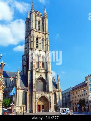 La Cathédrale Saint-Bavon (14ème-16ème siècle), Gand, Belgique Banque D'Images