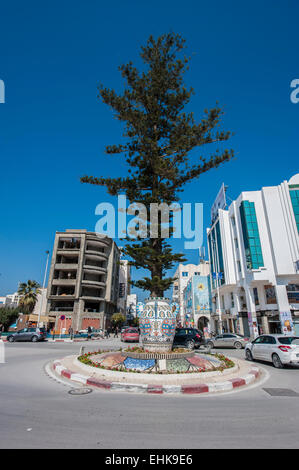 La jarre à Nabeul, une ville côtière dans le nord-est de la Tunisie. Banque D'Images