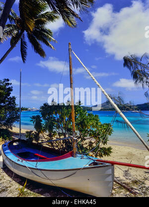 Plage de Blue Lagoon, Nanuya Lailai, Yasawa Island. Les îles Fidji. Pacifique Sud Banque D'Images