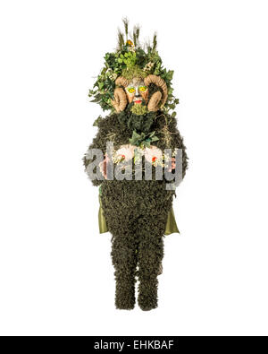 Participant à la prise en costume dans le vert Festival. Hastings. East Sussex. L'Angleterre. UK Banque D'Images