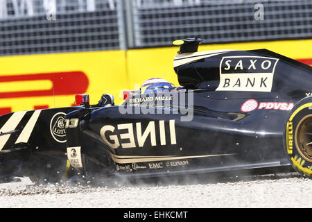 Sport Automobile : Championnat du Monde de Formule 1 de la FIA 2015, Grand Prix d'Australie, # 13 Pastor Maldonado (VEN, Lotus F1 Team), Banque D'Images