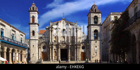 La Vierge de la cathédrale de La Havane Cuba panorama Banque D'Images