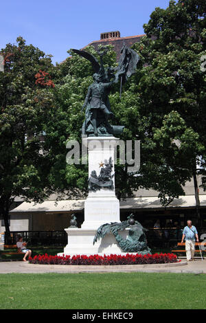 Monument à Vérifiez Hazaert, Budapest, Hongrie Banque D'Images