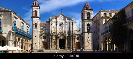 La Vierge de la cathédrale de La Havane Cuba panorama Banque D'Images