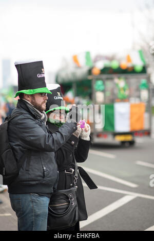 Annuel Manchester St Patrick's Day Parade Banque D'Images