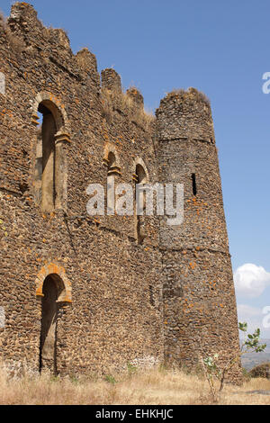 Ruine de palace Guzara, Gondar, Éthiopie, Afrique Banque D'Images