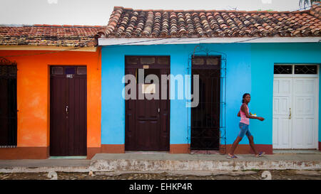 La vie de rue à Trinidad, Cuba Banque D'Images