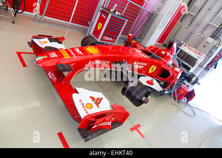 ISTANBUL Turquie 25 octobre 2014 F1 garage voiture Ferrari Racing Days Circuit d'Istanbul Park Banque D'Images