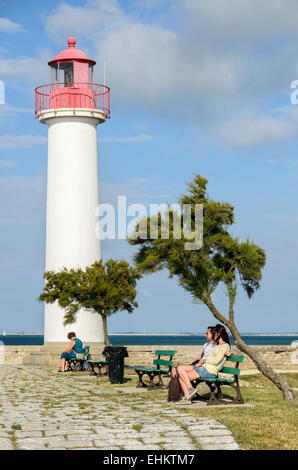 Phare de 'Saint-Martin-de-Ré', Ile de Ré, France. Banque D'Images