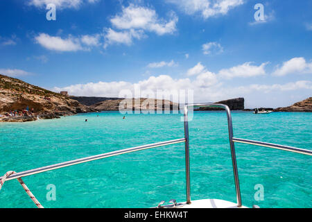 Lagon bleu, l'île de Comino, Malte Banque D'Images