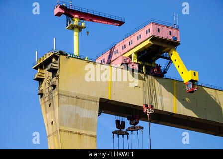 Samson, l'un des deux jaunes grues Harland and Wolff à Belfast Banque D'Images