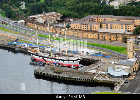 Glenlee à coque en acier est un trois-mâts barque Banque D'Images