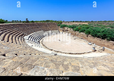 Théâtre antique de Salamine, aeria Famagusta, Chypre du Nord Banque D'Images