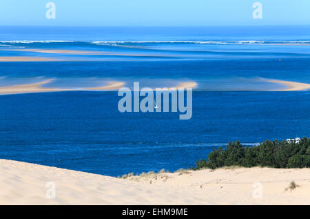 Vue à partir de la plus haute dune d'Europe - Dune du Pyla (PILAT), Arcachon, Aquitaine, France Banque D'Images