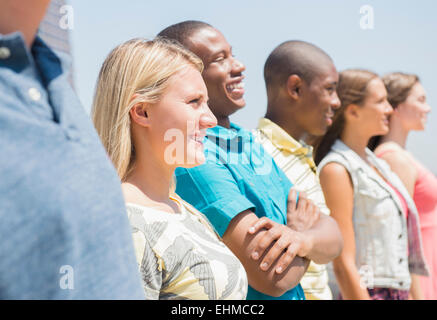 Close up of adolescents in outdoors Banque D'Images